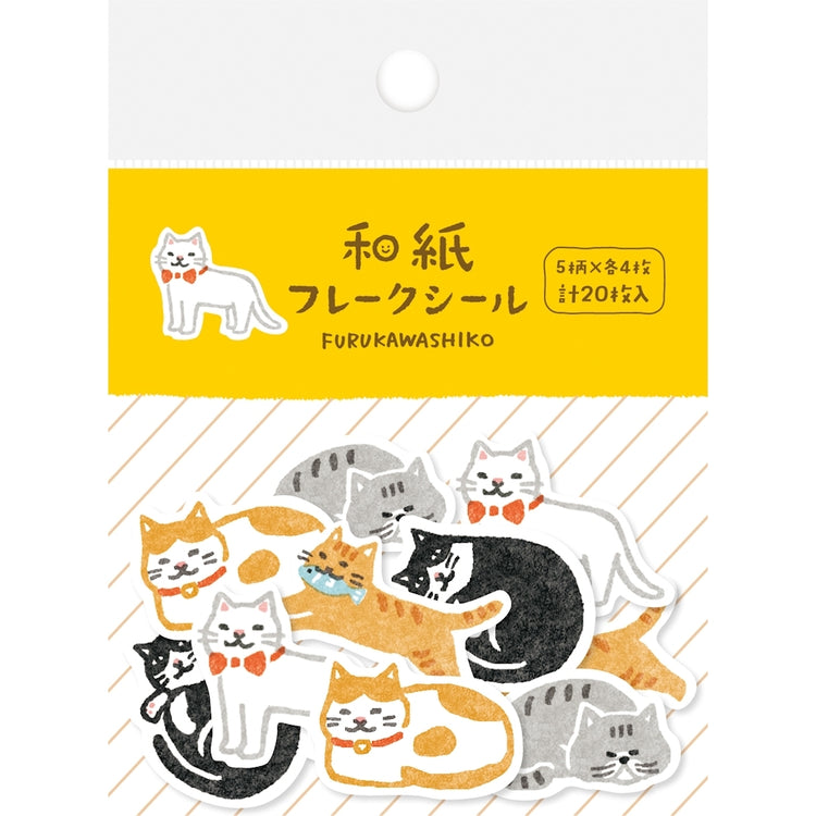 WASHI FLAKE STICKERS CAT (QSA291)