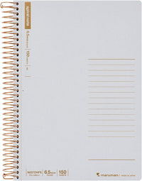 SPIRAL NOTE BASIC NOTEBOOK A5 LINE 6.5MM 150 SHEETS GREY (N237OHFS-51)