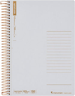 SPIRAL NOTE BASIC NOTEBOOK A5 LINE 6.5MM 150 SHEETS GREY (N237OHFS-51)