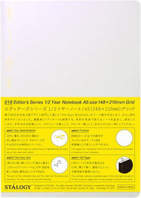 365 DAYS NOTEBOOK GRID A5 AAURORA WHITE (SS0150)