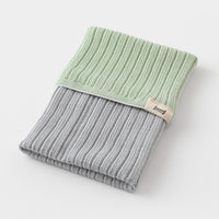 KNITTED BOOK COVER HARAMAKI A6-B6 TWO-TONE GREEN (62354006)