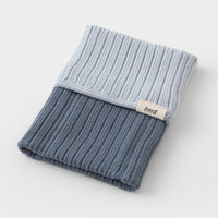 KNITTED BOOK COVER HARAMAKI A6-B6 TWO-TONE LIGHT BLUE B (62355006)