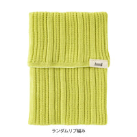 KNITTED BOOK COVER HARAMAKI A6-B6 LIME YELLOW A (62356006)