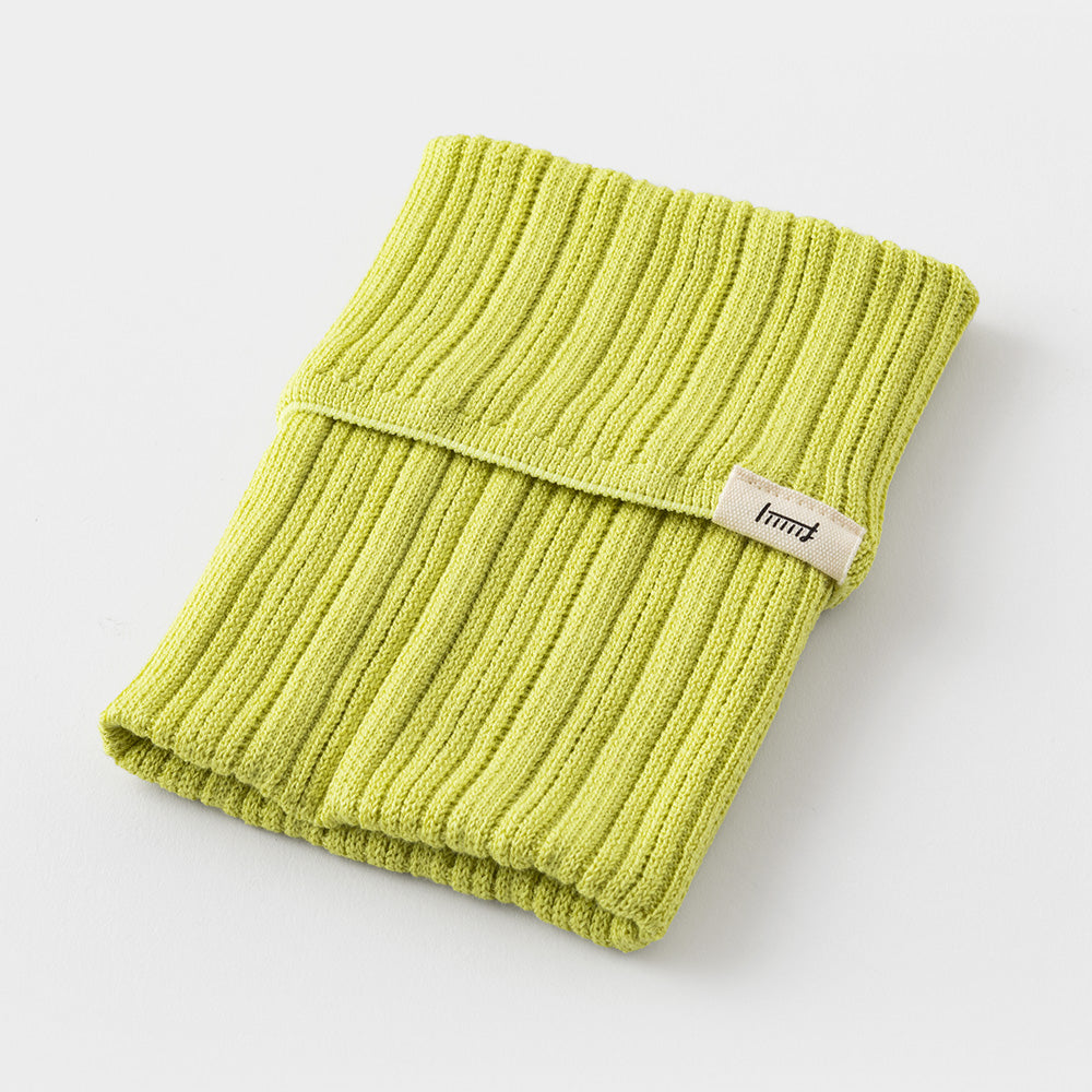 KNITTED BOOK COVER HARAMAKI A6-B6 LIME YELLOW A (62356006)