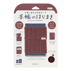 KNITTED BOOK COVER HARAMAKI A6-B6 BROWN (62357006)