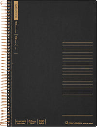 SPIRAL NOTE BASIC NOTEBOOK B5 LINE 6.5MM 150 SHEETS BLACK (N236OHFS-05)