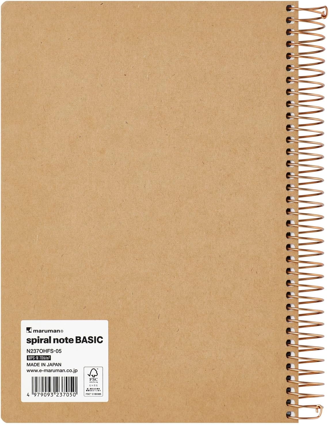 SPIRAL NOTE BASIC NOTEBOOK A5 LINE 6.5MM 150 SHEETS BLACK (N237OHFS-05)