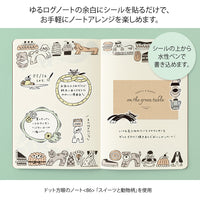 YURU LOG DECORATION STICKER 2 SHEETS SWEETS & ANIMALS (82726006)