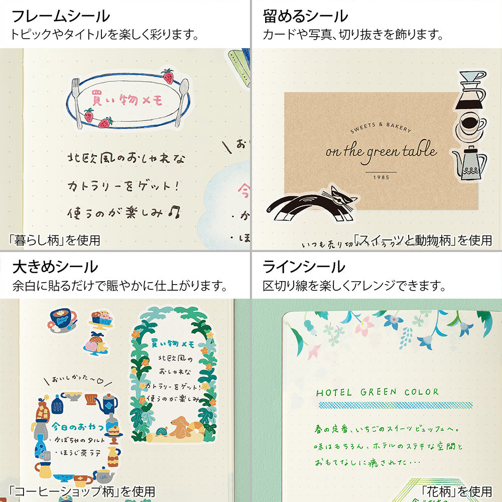 YURU LOG DECORATION STICKER 2 SHEETS DAILY LIFE (82727006)