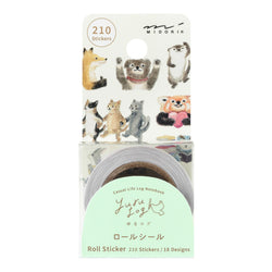 YURU LOG ROLL STICKER ANIMAL EMOTIONS (82736006)