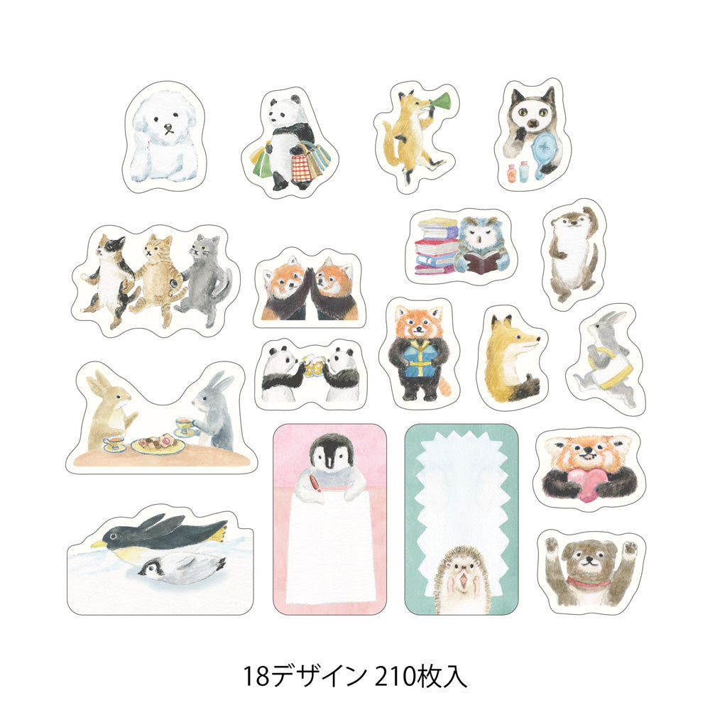 YURU LOG ROLL STICKER ANIMAL EMOTIONS (82736006)