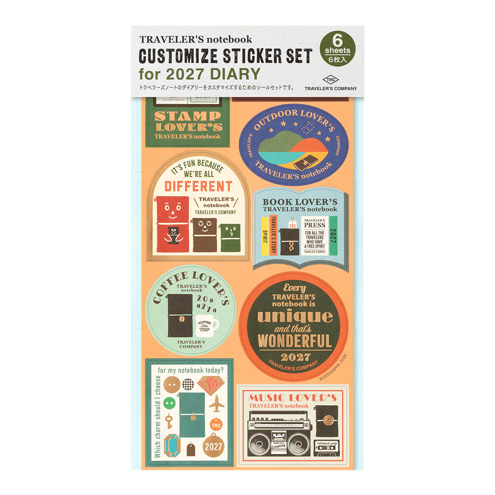 TRAVELER'S DIARY 2027 CUSTOMIZED STICKER SET (84810006)