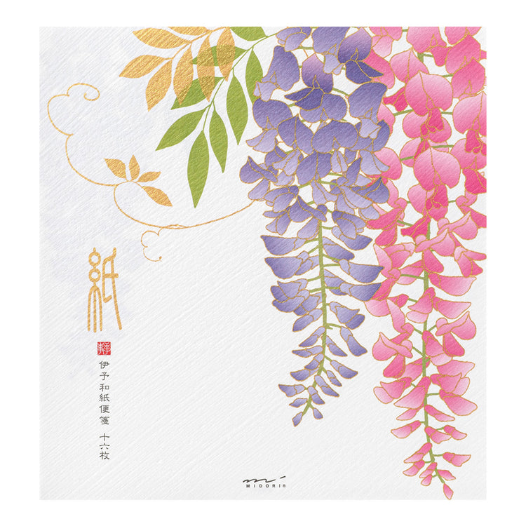 LETTER PAD 951 FOUR DESIGNS SILK-PRINTING WISTERIA S2