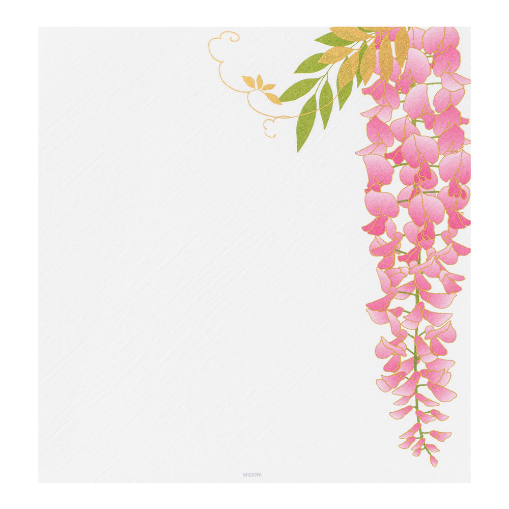 LETTER PAD 951 FOUR DESIGNS SILK-PRINTING WISTERIA S2