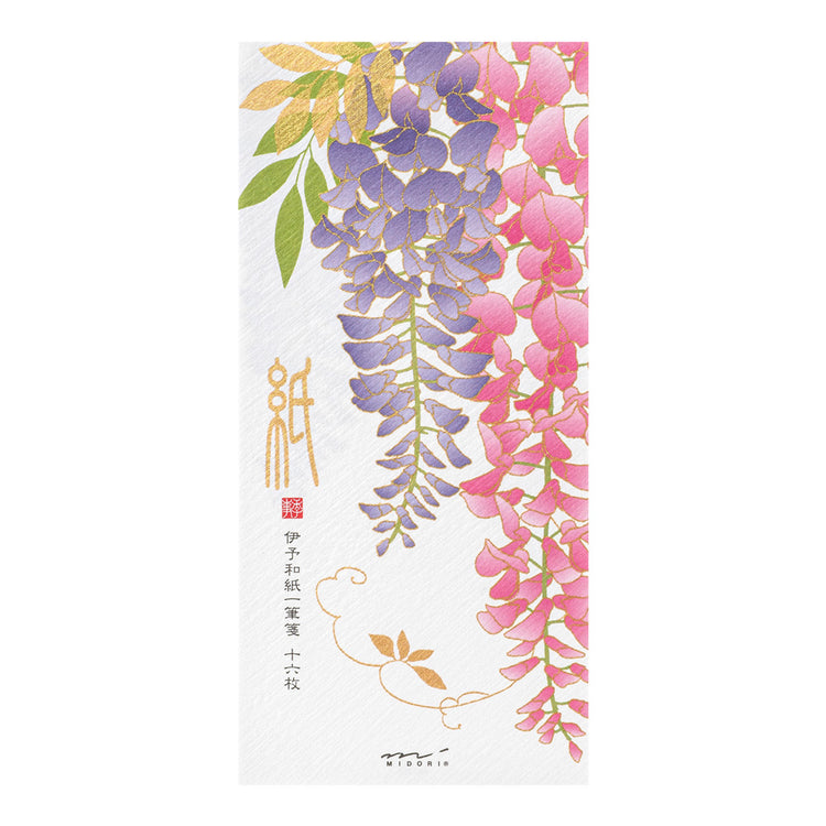 MESSAGE LETTER PAD 604 SET SILK-PRINTING WISTERIA S2