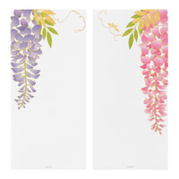 MESSAGE LETTER PAD 604 SET SILK-PRINTING WISTERIA S2