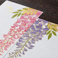MESSAGE LETTER PAD 604 SET SILK-PRINTING WISTERIA S2