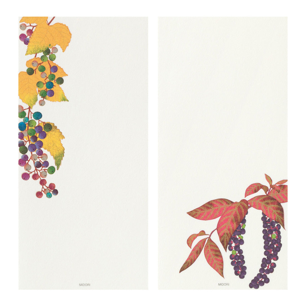 MESSAGE LETTER PAD 609 FOUR DESIGNS AUTUMN FRUITS S3 (89609006)