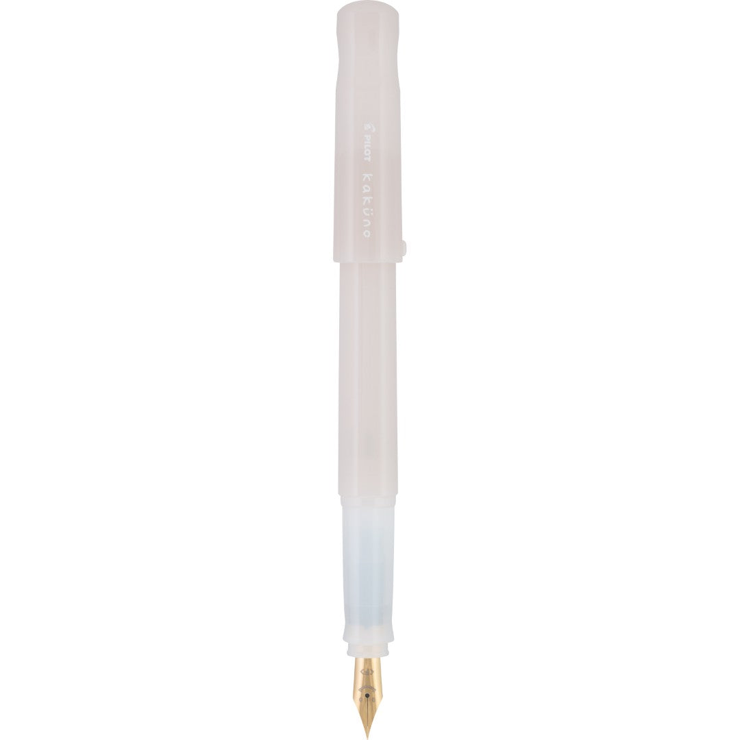 KAKUNO FOUNTAIN PEN MADOROMI FINE GOLD NIB WHITE (KFPM-BLKFWHI)
