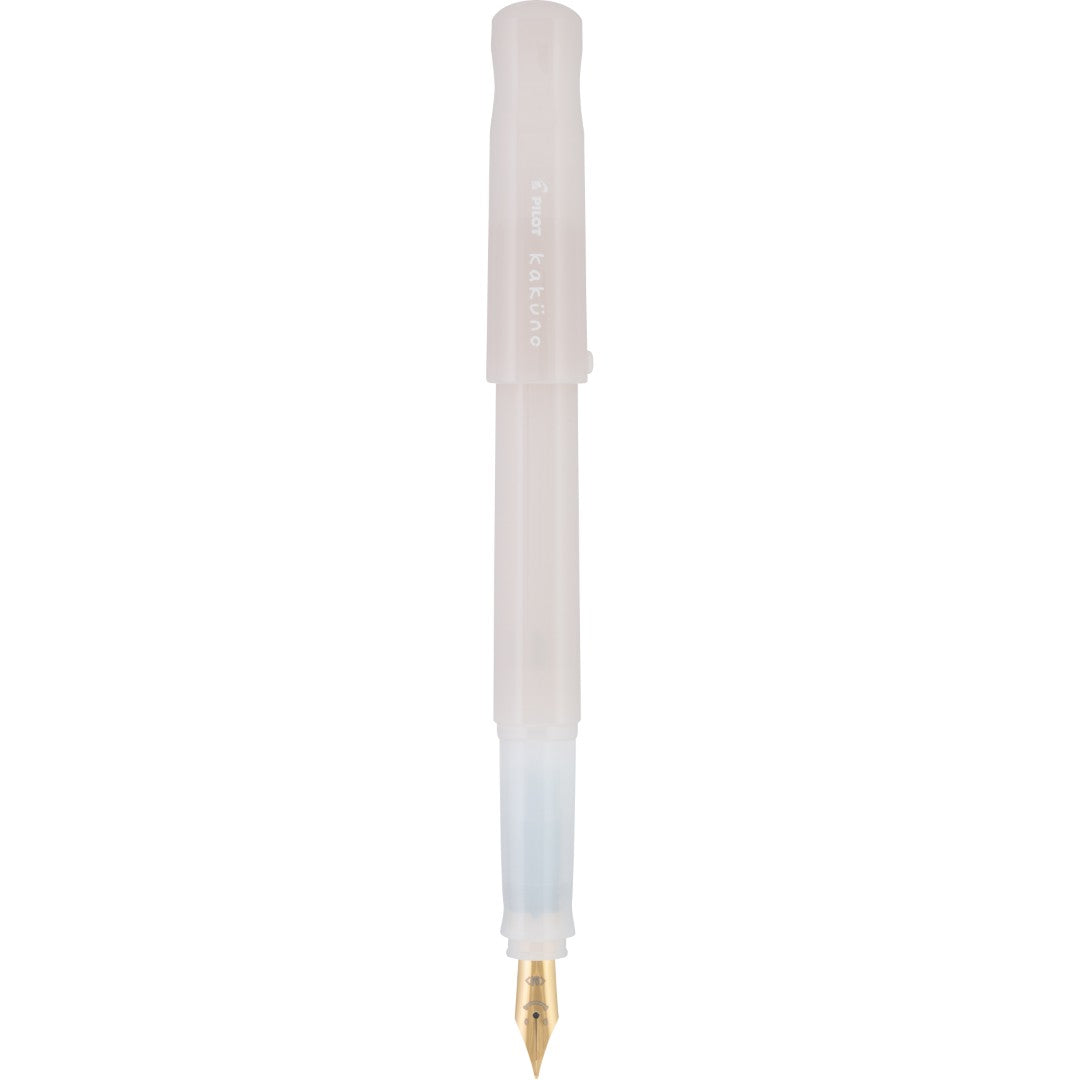 KAKUNO FOUNTAIN PEN MADOROMI MEDIUM GOLD NIB WHITE (KFPM-BLKMWHI)