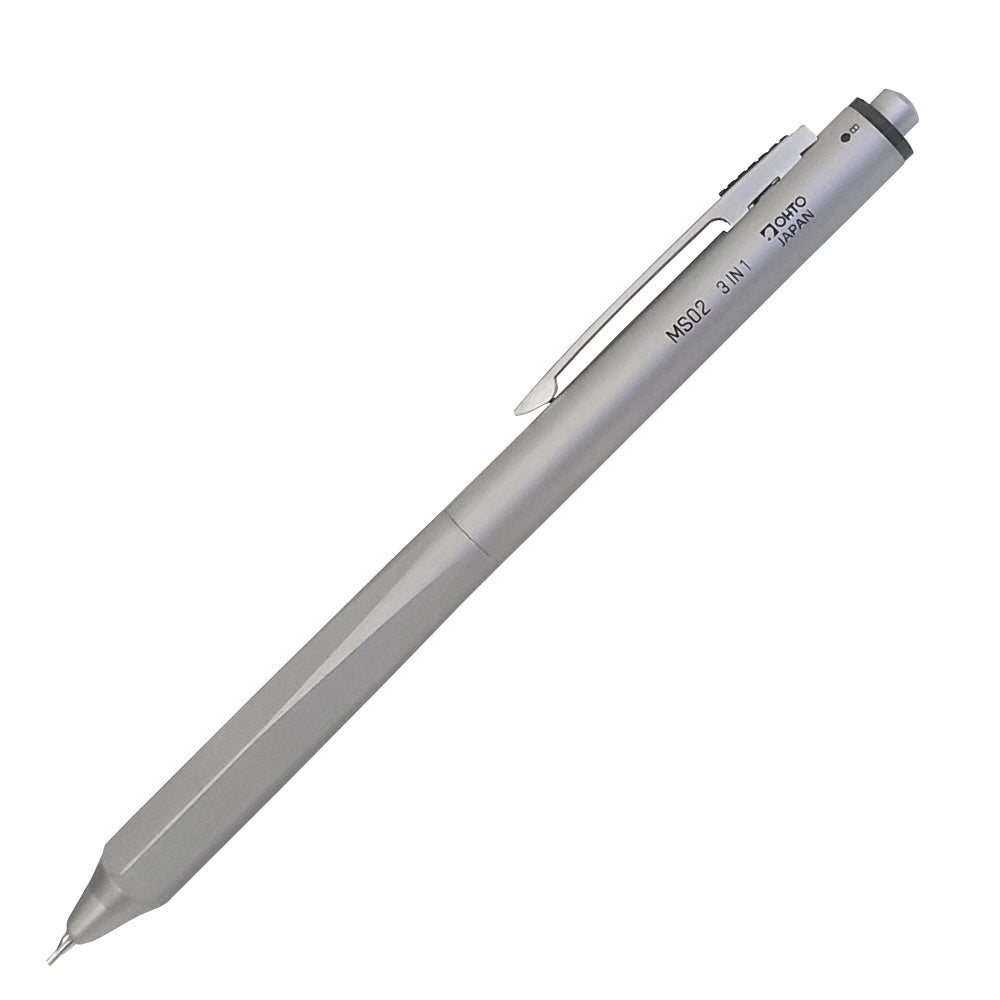 OHTO MULTI FUNCTION PEN 3 IN 1 SILVER (MS02-MF3-SV)