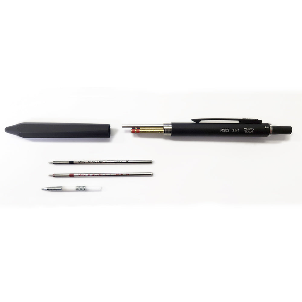 OHTO MULTI FUNCTION PEN 3 IN 1 BLACK (MS02-MF3-BK)