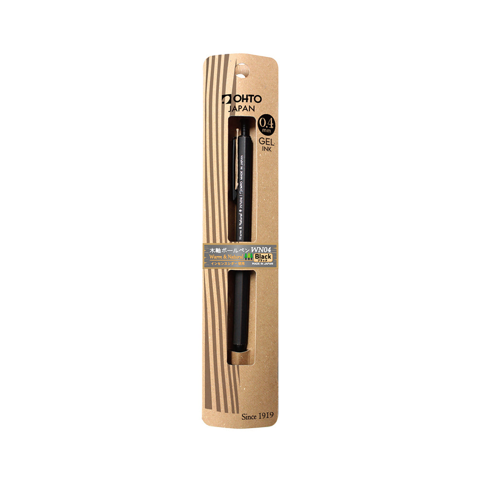 OHTO WOODEN GEL PEN 0.4 BLACK (WN04-G4-BK)