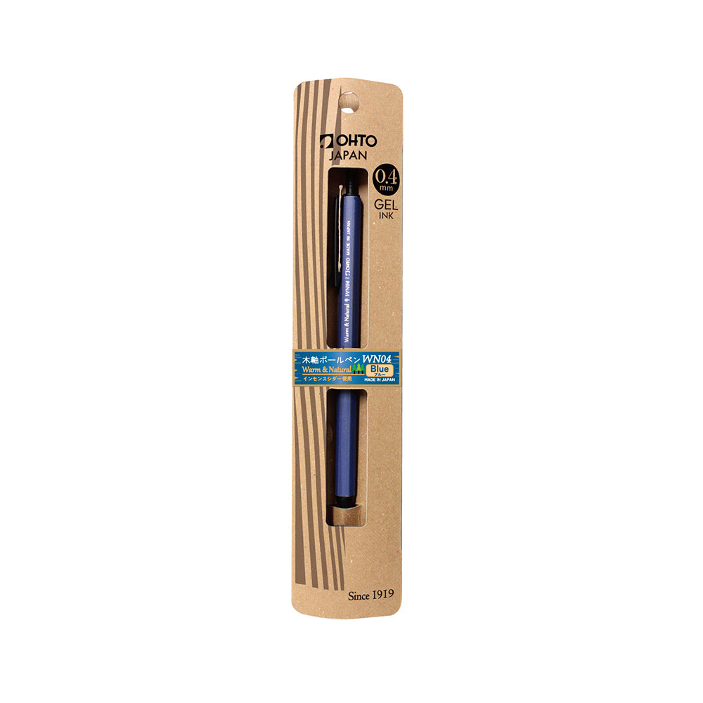 OHTO WOODEN GEL PEN 0.4 BLUE (WN04-G4-BL)
