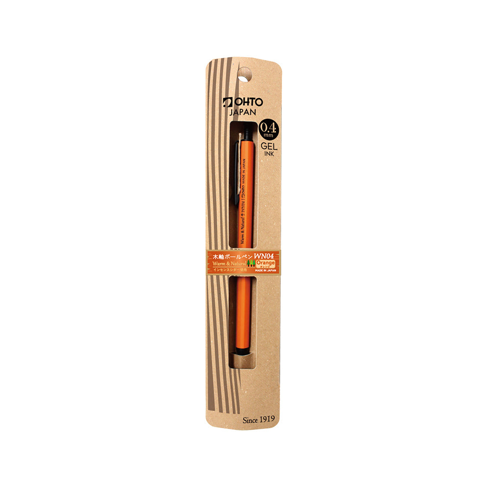 OHTO WOODEN GEL PEN 0.4 ORANGE (WN04-G4-OR)
