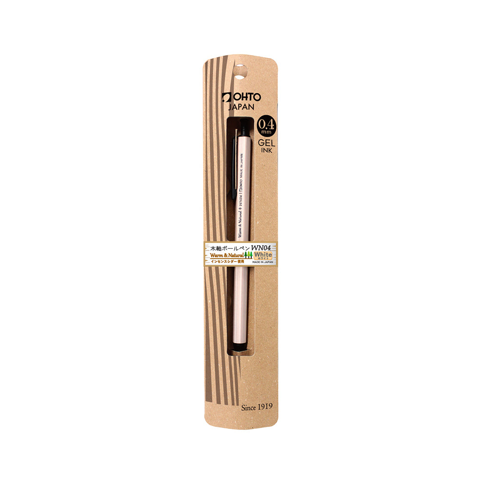 OHTO WOODEN GEL PEN 0.4 WHITE (WN04-G4-WT)