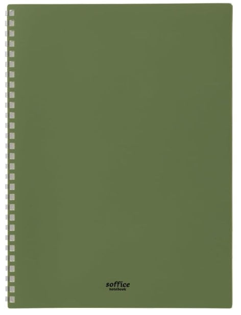 SOFFICE NOTEBOOK SEMI B5 SIZE OLIVE (N3204-22)